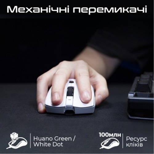 Мишка RAWM SA-MH01Pro Wireless/Bluetooth White (SA-MH01PRO.white)