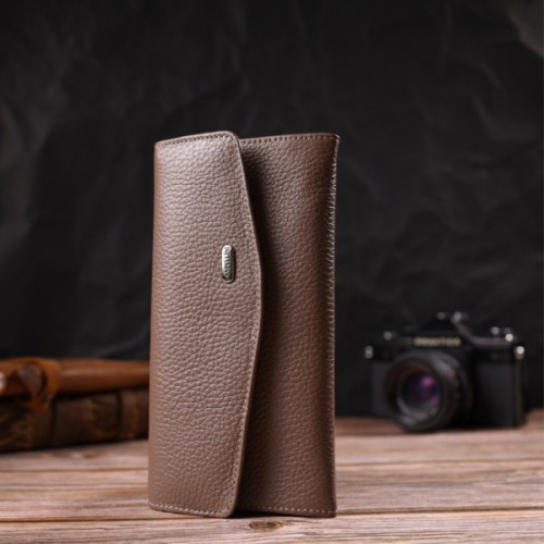 Портмоне Canpellini З натуральної шкіри флотар Бежеве (21695)