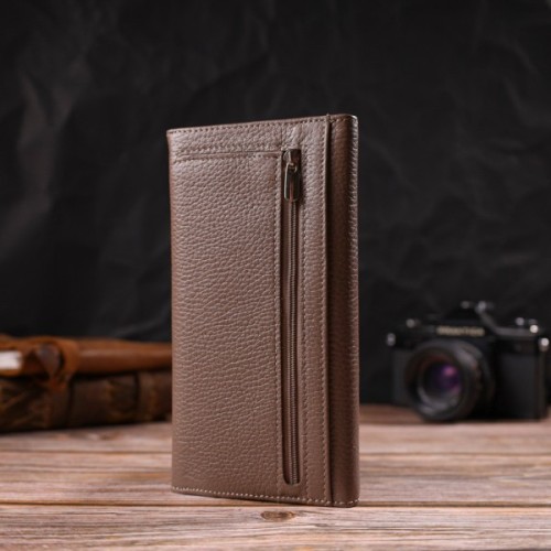 Портмоне Canpellini З натуральної шкіри флотар Бежеве (21695)