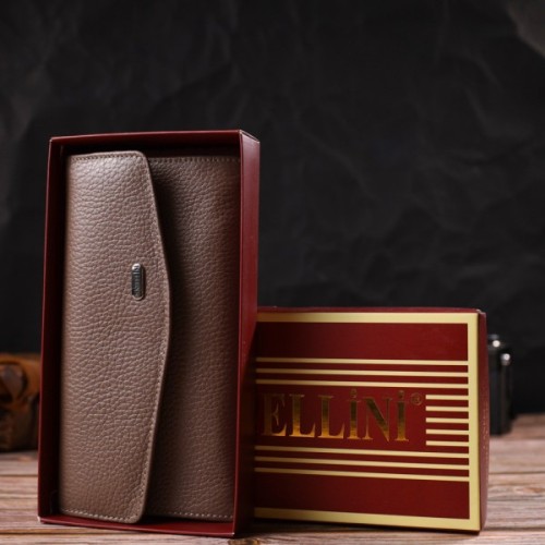 Портмоне Canpellini З натуральної шкіри флотар Бежеве (21695)