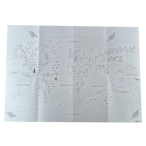 Набір для творчості Crayola Розмальовка Карта світу: Навколо Землі З олівцями (15693)