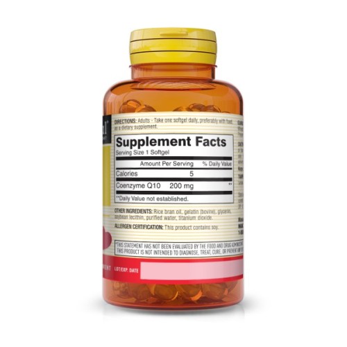 Вітамінно-мінеральний комплекс Mason Natural Коензим Q10 200 мг, Co Q10, 30 гелевих капсул (MAV14628)