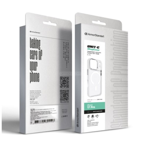 Чохол до мобільного телефона Armorstandart Unit-C MagCase Apple iPhone 17 Pro Matte Clear Silver (ARM91204)