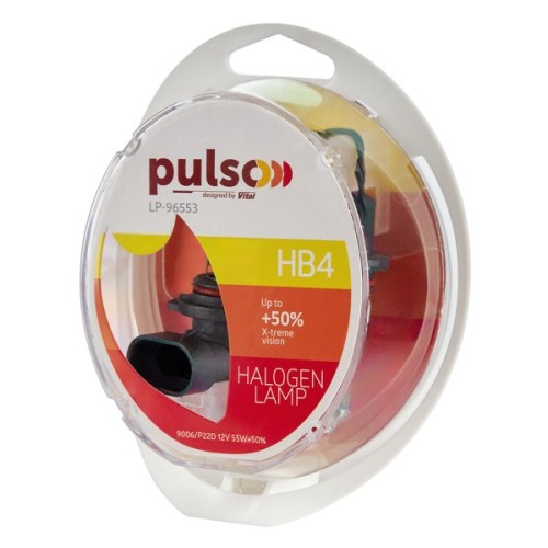 Автолампа PULSO HB4/9006/P22D 12v55w+50 X-treme Vision/plastic box (LP-96553)