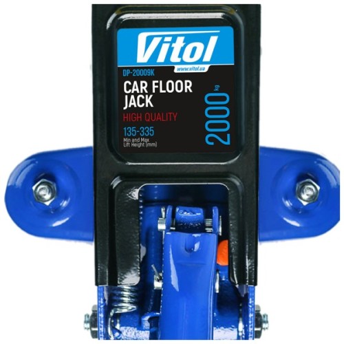Домкрат Vitol DP-20065K, підкатний, гідравлічний, 2т, min 125мм, max 300мм, валіза (DP-20065K)
