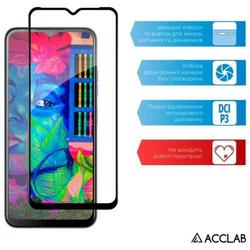 Скло захисне ACCLAB Full Glue Tecno Pop 6 Pro Black (1283126551581)