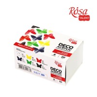 Акрилові фарби Rosa для декору глянсові 6 кол по 20 мл (4823098511731)