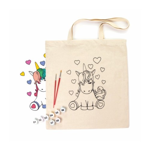 Набір для творчості Rosa Talent екосумка-розмальовка, Юнікорн, 38х42 см (4823098537830)