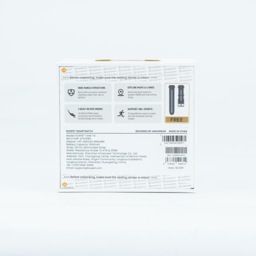 Смарт-годинник KOSPET TANK T4SE SILVER (6978602500614)