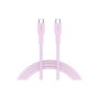 Дата кабель USB-C to USB-C 1.0m OnWire 60CL C-C 60W COLOR Braided 1m Pink Canyon (CND-CCAP60AB10PK)
