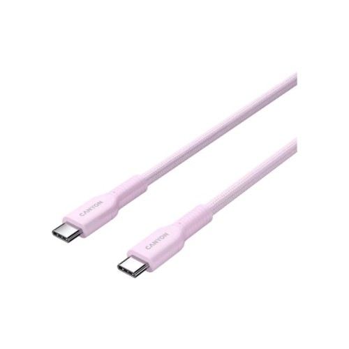 Дата кабель USB-C to USB-C 1.0m OnWire 60CL C-C 60W COLOR Braided 1m Pink Canyon (CND-CCAP60AB10PK)