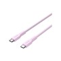Дата кабель USB-C to USB-C 1.0m OnWire 60CL C-C 60W COLOR Braided 1m Pink Canyon (CND-CCAP60AB10PK)