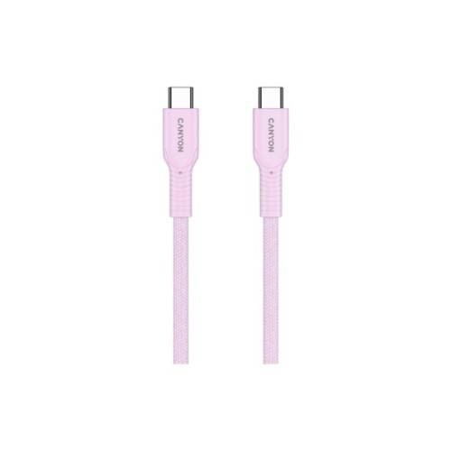 Дата кабель USB-C to USB-C 1.0m OnWire 60CL C-C 60W COLOR Braided 1m Pink Canyon (CND-CCAP60AB10PK)