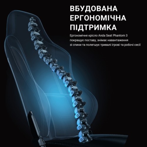 Крісло ігрове Anda Seat Phantom 3 Size L Black/Black (AD18Y-06-B-PV/C-B01)