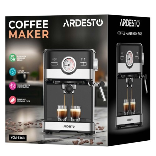 Ріжкова кавоварка еспресо Ardesto YCM-E16B
