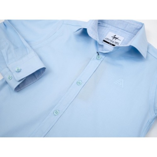 Сорочка дитяча A-Yugi шкільна (18106-116B-blue)