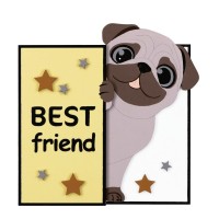 Картина по номерам Rosa Talent 3D Best Friend, МДФ ґрунтоване, 19х19 см (4823098543565)