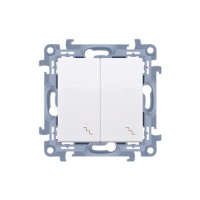 Перемикач Simon 2х, білий (CW6/2.01/11)