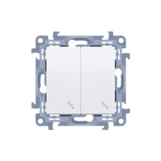 Перемикач Simon 2х, білий (CW6/2.01/11)