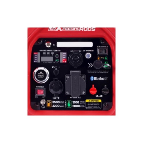 Генератор maXpeedingRODS MXR4000GT інверторний, газ/бензин, 3,2 kW, 220V, 4л, ручн/електро/ДК (mxr4000GT)