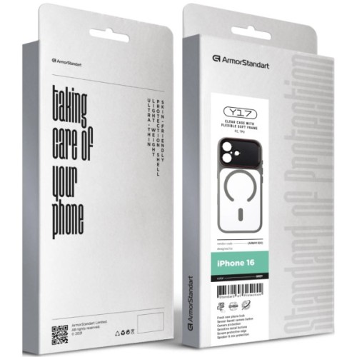 Чохол до мобільного телефона Armorstandart Y17 MagCase Apple iPhone 16 Grey (ARM91500)