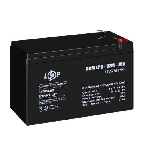 Батарея до ДБЖ LogicPower 12В 12 Ач (6-DZM-12) (16152)