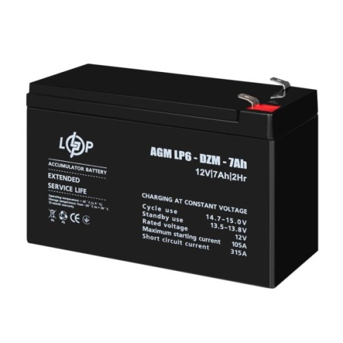 Батарея до ДБЖ LogicPower 12В 12 Ач (6-DZM-12) (16152)