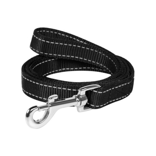 Повідець для собак Dog Extreme з нейлону подвійний Ш 14 мм Д 122 см чорний (43001)