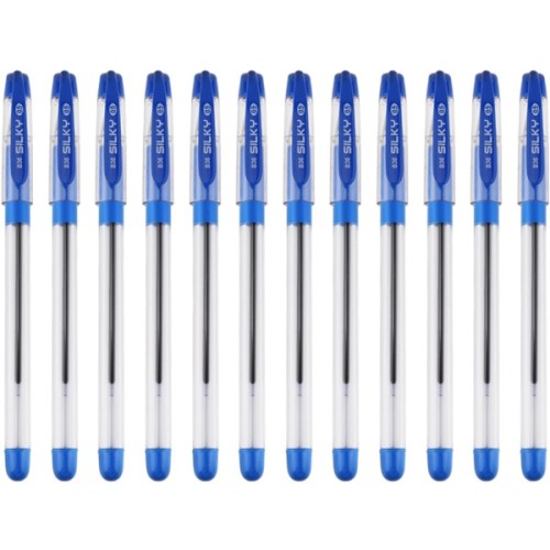 Ручка масляна Baoke Silky 0.5 мм, з грипом синя, 12 шт (B36-blue)