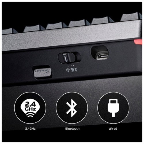 Клавіатура HyperX Alloy Rise 75 PBT HX Red Wireless UA Black (91Y91AA)