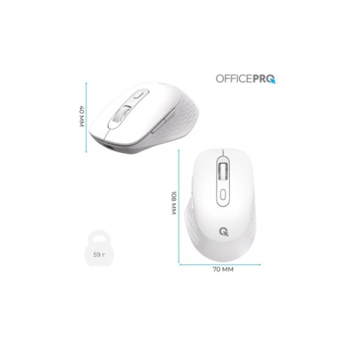 Мишка OfficePro M265W Wireless/Bluetooth Silent Click White (M265W)