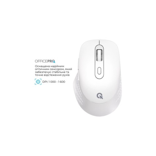 Мишка OfficePro M265W Wireless/Bluetooth Silent Click White (M265W)