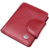 Гаманець ST Leather З натуральної шкіри Бордовий (23071)