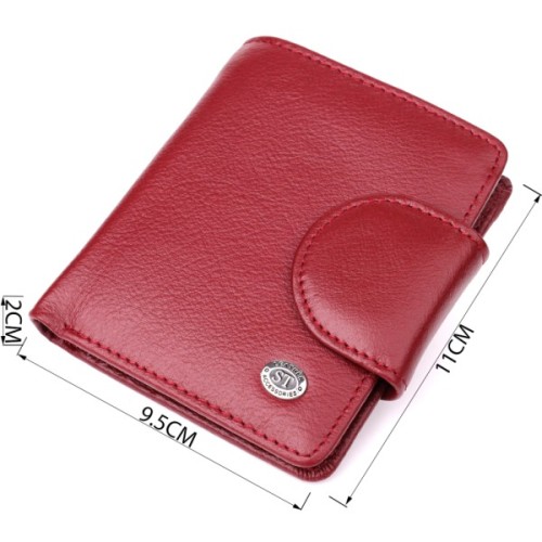 Гаманець ST Leather З натуральної шкіри Бордовий (23071)