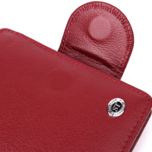 Гаманець ST Leather З натуральної шкіри Бордовий (23071)