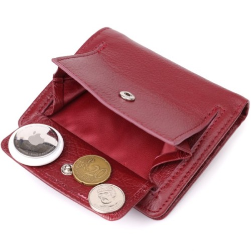 Гаманець ST Leather З натуральної шкіри Бордовий (23071)