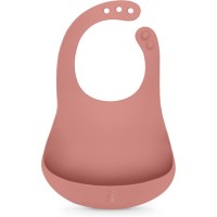 Нагрудничок Suavinex Colour Essence силіконовий, рожевий (402975)