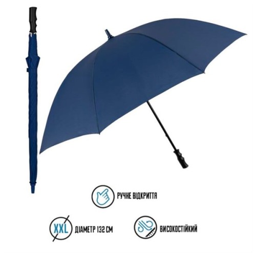 Парасоля Perletti Golf XXL тростина, з системою антивітер, темно-синя (P96020-02)