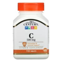 Вітамінно-мінеральний комплекс 21st Century Вітамін C, 500 мг, Vitamin C, 110 таблеток (CEN-22316)
