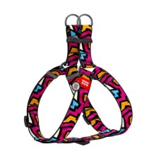 Шлея для собак WAUDOG Nylon з QR паспортом "Графіті" пластиковий фастекс XL (324-0021)