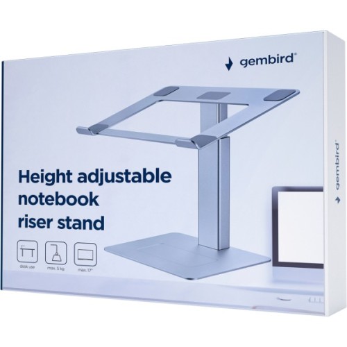 Підставка до ноутбука Gembird до 15.6", регульована, алюміній (NBS-D1-02)