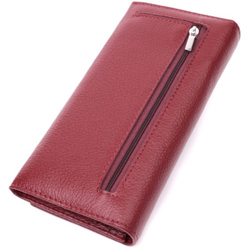 Гаманець ST Leather З натуральної шкіри Бордовий (22522)