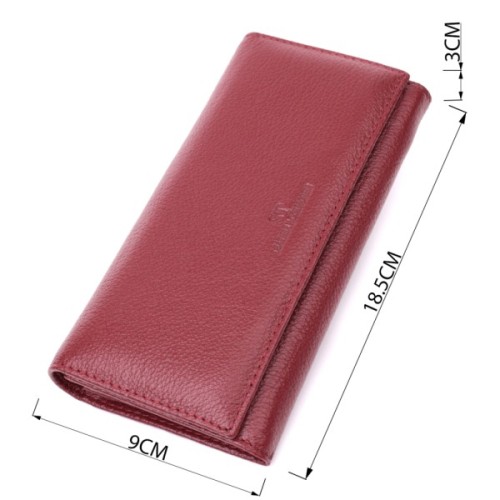 Гаманець ST Leather З натуральної шкіри Бордовий (22522)