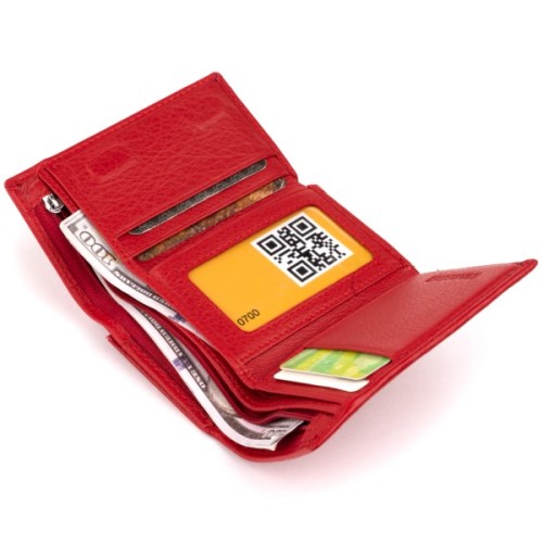 Портмоне ST Leather Зі шкіри Червоне (19335)