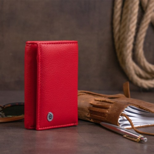 Портмоне ST Leather Зі шкіри Червоне (19335)