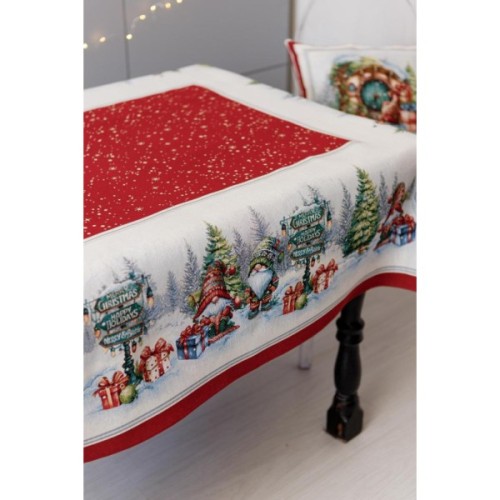 Скатертина Прованс гобеленова Різдвяне багаття 135х350 см (037408)