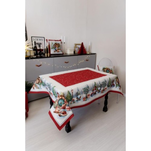 Скатертина Прованс гобеленова Різдвяне багаття 135х350 см (037408)