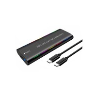 Кишеня зовнішня Dynamode M.2 SSD NVMe/SATA combo USB3.2 GEN2 Type-C aluminium black (DM-CAD-SSD10)