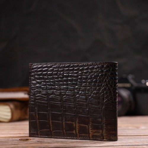 Портмоне Canpellini З натуральної шкіри Темно-коричневе (21784)