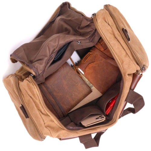 Сумка Vintage З текстилю Коричнева (21239)